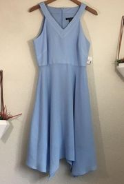 NWT Saks Fifth Avenue light blue asymmetric dress