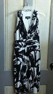 Black Label by Evan Picone dress black and white