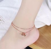 Rose Gold Double Bells Bracelet Anklet