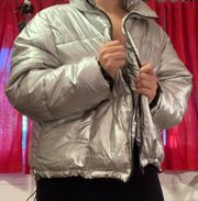 Silver Puffer Jacket 