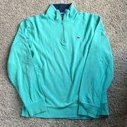 Teal Saltwater Vineyard Vines Quarter zip size medium