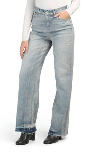 High Waisted Light Wash Flare Jeans