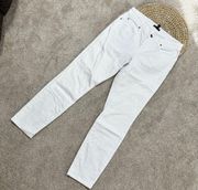 Eileen Fisher System Organic Cotton Slim Fit Ankle Jean White Size 4