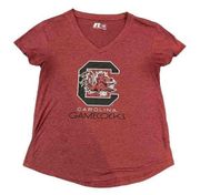 Russell Athletic Women's South Carolina Gamecocks V-Neck Short Sleeve T-Shirt