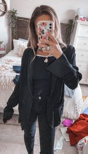 Black Silk Blazer 