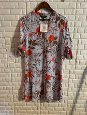 NWT  Women's Flounce Hem Shirt Dress size Small 37 X 17