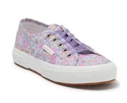 LoveShackFancy Shoes Superga Floral Low Top Sneaker Lavender Blooms