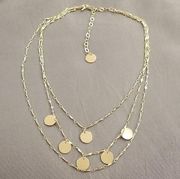 💕VANESSA MOONEY💕 Gold Triple Layered Necklace