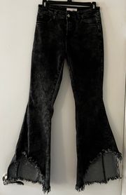 Black Bell-bottom Jeans