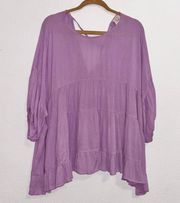 Purple Tiered Babydoll Tunic