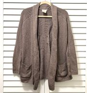 Women’s Wool Blend Brown Knit Cardigan Size Small