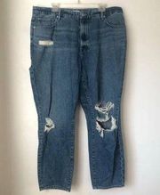 Good Curve Straight Ripped Distressed Jeans Plus Size Jeans 16