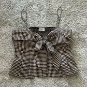 Dress Forum Checkered Bow Tank size M