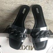 Devon Womens Size 8.5 Black Sandals Shoes NEW