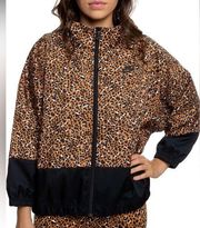 Size Medium Leopard Printed Full Zip Jacket New With Tags