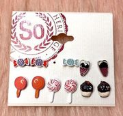 SO Heritage Sweets Candy Ice Cream Cake Stud Earring Set