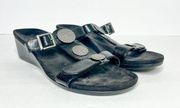 Vionic Park Cleona Wedge Sandals Black Size 10.5 Women’s