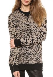 Rag & Bone Womens Size Small Amoeba Print Black Taupe Graphic Sweatshirt