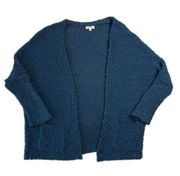 Umgee + Women's Blue XL Cardigan Soft Cozy Long Sleeve Open Front Cozy Sweater