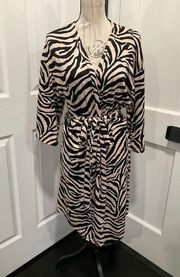 FLORA BY FLORA NIKROOZ ZEBRA PRINT ROBE