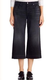 J BRAND Liza distressed Mid Rise wide leg Crop Culotte Jeans in Rapt size 26
