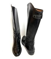 Corso Como Black Leather Tall Riding Boots Sz 10 Women