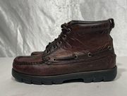 Vintage American Eagle Brown Leather Boots Moc Toe Women’s Size 6 M