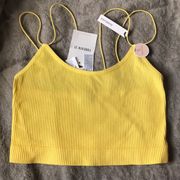 Forever 21  Yellow Seamless Cropped Tank