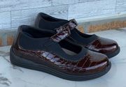 DREW Croc Leather Mary Jane Comfort Shoe Size 9W