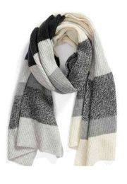 Halogen Knit Cashmere Scarf GRAY combo (O/S)