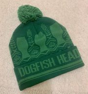 Dogfish  Green Beanie PomPom Winter Hat New