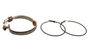 Guess Rhinestone Bracelet Hoop Earrings Vintage Art Crafts