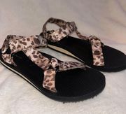 Time and Tru Cheetah Platform Sandals