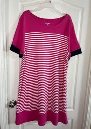 Women’s Pink Striped Dress Size 2X.  2841