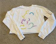 Disney Mikey mouse sketch long sleeve crop