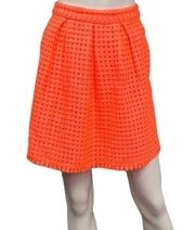 Yoana Baraschi Bright Orange A Line Skirt Size M