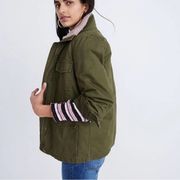 Madewell Sherpa Trimmed Surplus Jacket in Military Surplus Green Size Large