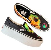 Vans Classic Slip-On Stackform Platform Paradoxical Black Tie Dye Womens 5.5 NEW