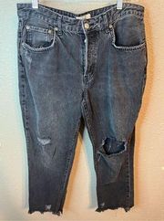 Free People Distressed Mom Jeans Size 31