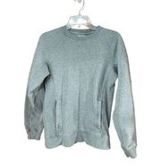 𝅺WOMENS Duluth Trading Co gray sweatshirt with zippered pockets size XS