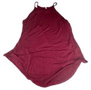 Emma and Sam Women's Maroon Halter Neck Sleeveless Tank Top Size S