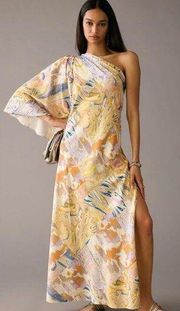 Anthropologie Mandira Wirk One-Shoulder Printed Maxi Dress Medium