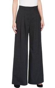 Lafayette 148 Wide Leg Trousers In Black Size 4 Draped Elegant Pleated High Rise