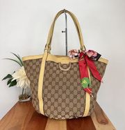 Pre-owned Gucci GG Canvas Abbey Tote Bag 211982