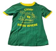 Stranger Things women's small green and yellow T-shirt