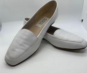 Enzo Angiolini white Liberty 25 leather loafers flats womens sz 8N