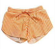 Albion Fit Orange and White Striped Sprinter Shorts. Size XSmall.