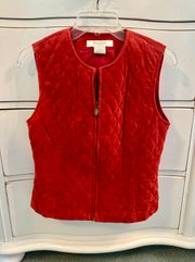 - Beautiful Red Zip Up Vest - Brand new condition!