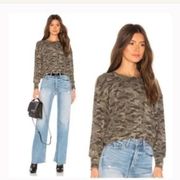 Joie Caleigh Camouflage Cropped Sweatshirt