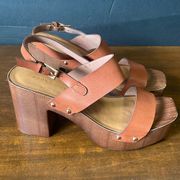 Madden girl tan wedge sandles sz 8